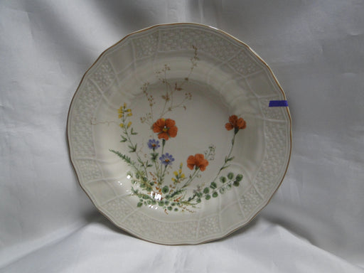 Mikasa Margaux, Rust & Yellow Floral, Weave Rim: Rim Soup Bowl, 9 1/4", As Is