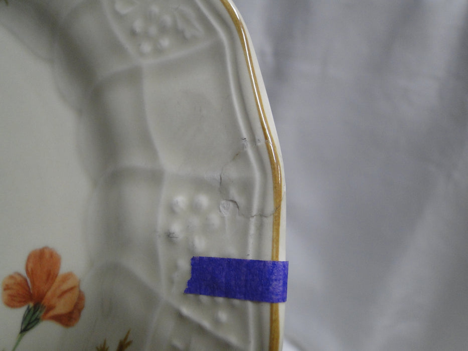 Mikasa Margaux, Rust & Yellow Floral, Weave Rim: Salad Plate (s), 8 1/8", As Is