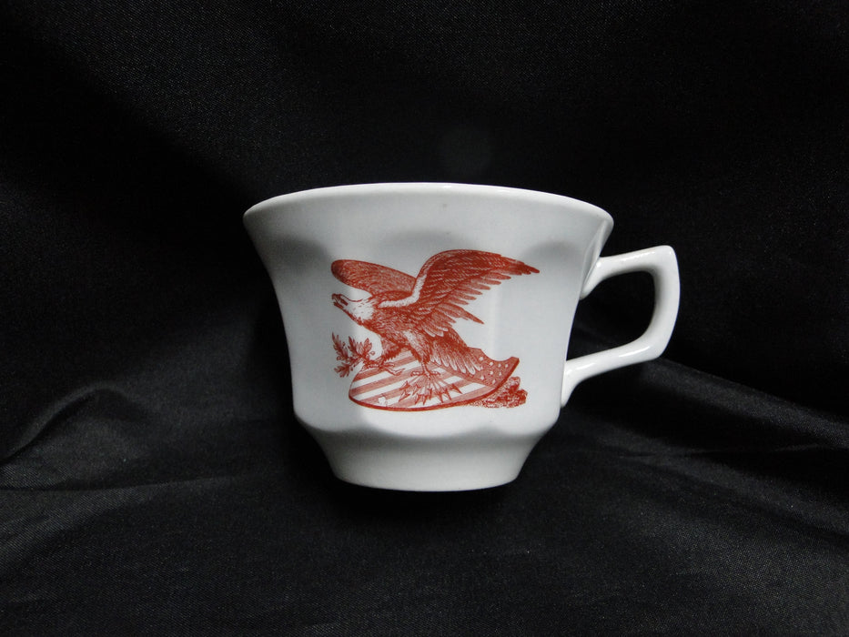 Wedgwood American Eagle, Red/Rust: Cup & Saucer Set (s), 2 5/8", As Is