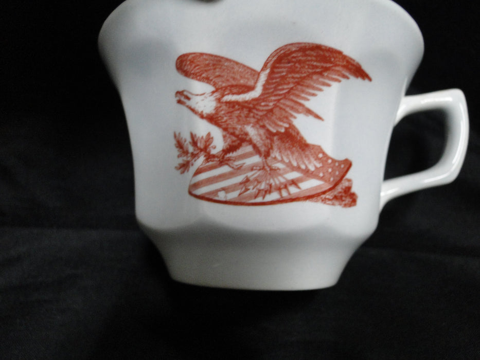 Wedgwood American Eagle, Red/Rust: Cup & Saucer Set (s), 2 5/8", As Is
