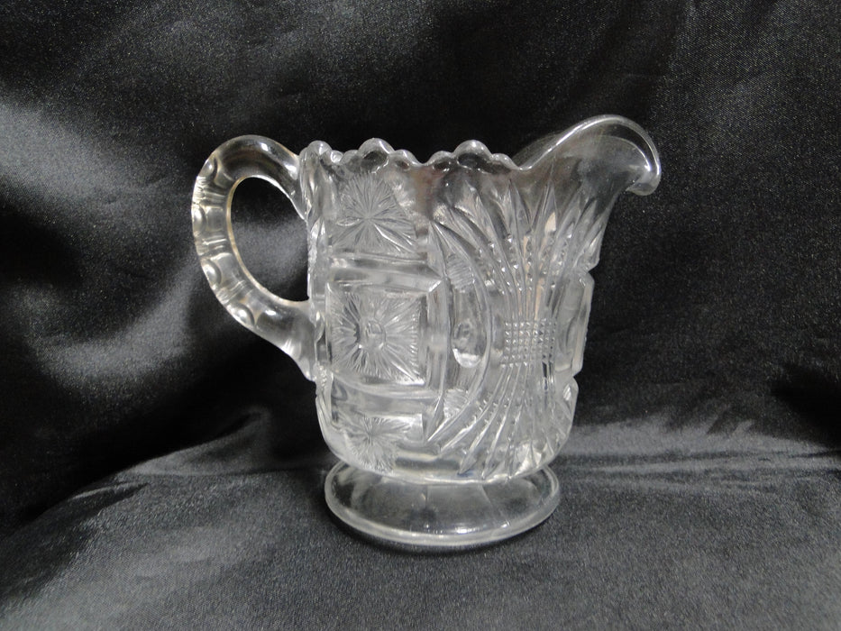 Jenkins Sunburst, Pressed, Clear: Pitcher, 4" Tall