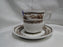 Meakin Americana Brown, Scene, Ironstone: Cup & Saucer Set, 3", As Is