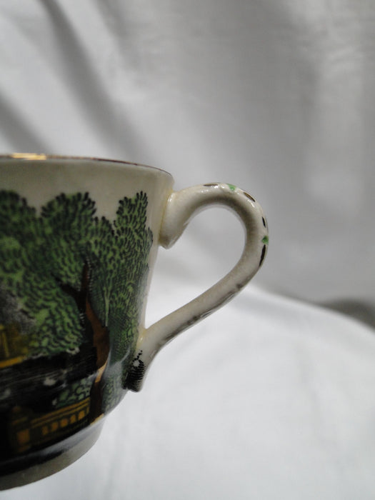Mason's Leeds, Scene: Demitasse Cup & Saucer Set, 2", As Is