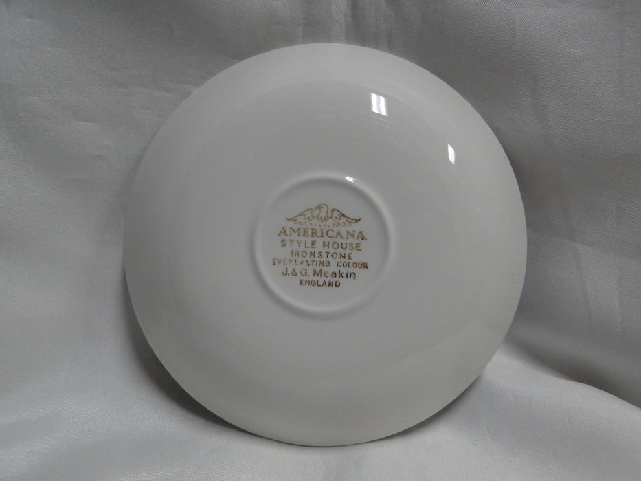 Meakin Americana Brown, Scene, Ironstone: 6" Saucer Only, No Cup