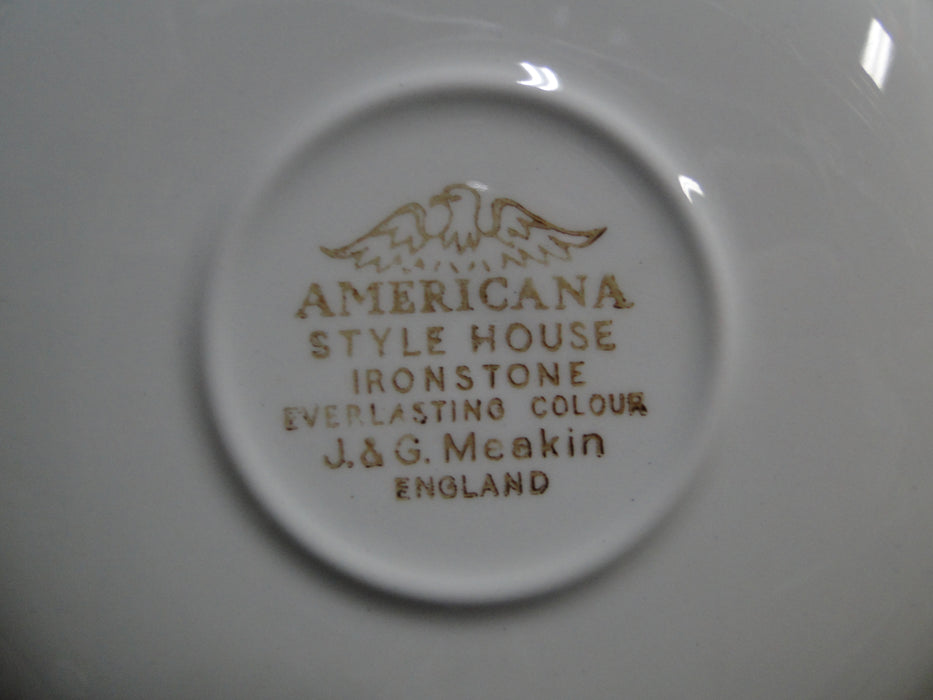 Meakin Americana Brown, Scene, Ironstone: 6" Saucer Only, No Cup