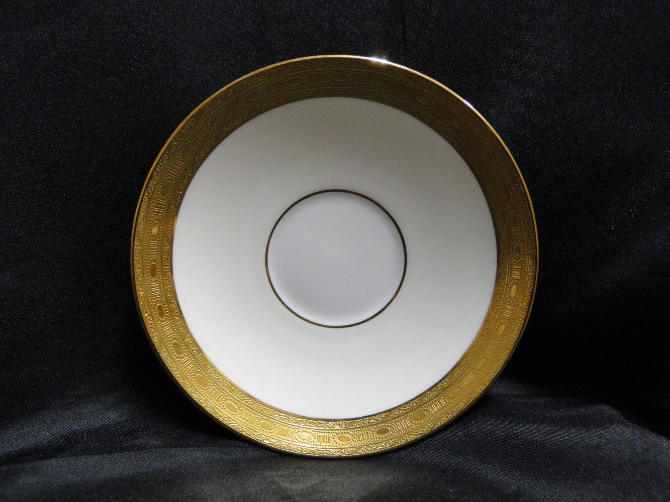 Minton H4523, Encrusted Gold, Cream Band: 5 5/8" Saucer (s) Only, No Cup