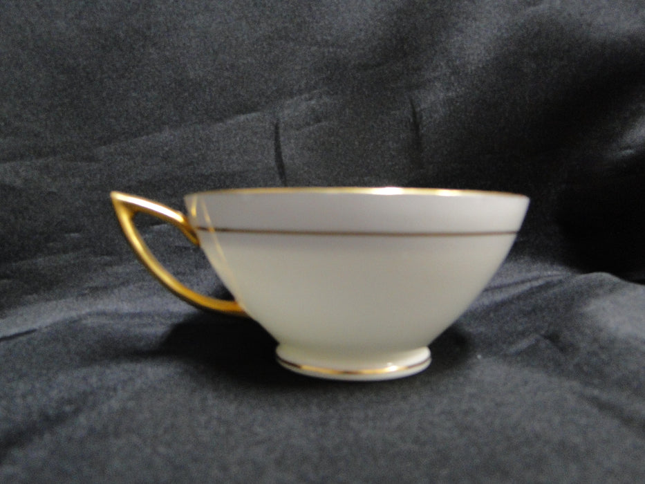Minton H4523, Encrusted Gold, Cream Band: Cup & Saucer Set, 2"