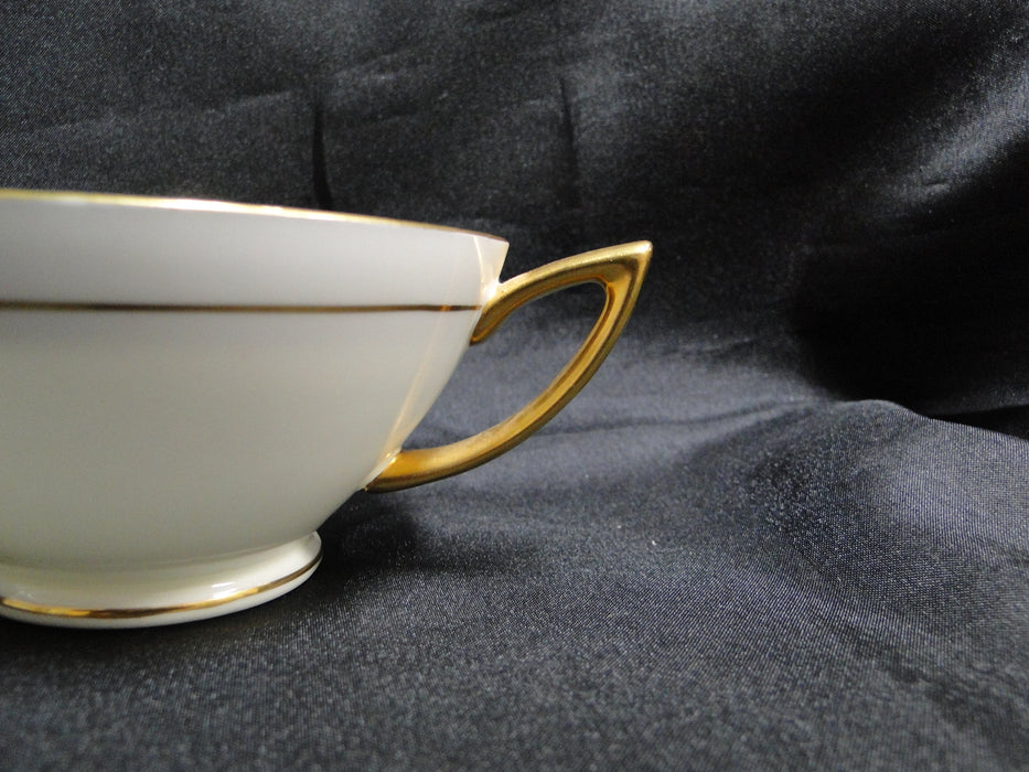 Minton H4523, Encrusted Gold, Cream Band: Cup & Saucer Set, 2"