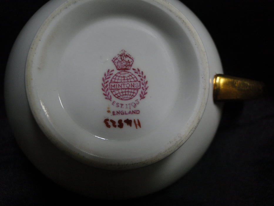 Minton H4523, Encrusted Gold, Cream Band: Cup & Saucer Set, 2"