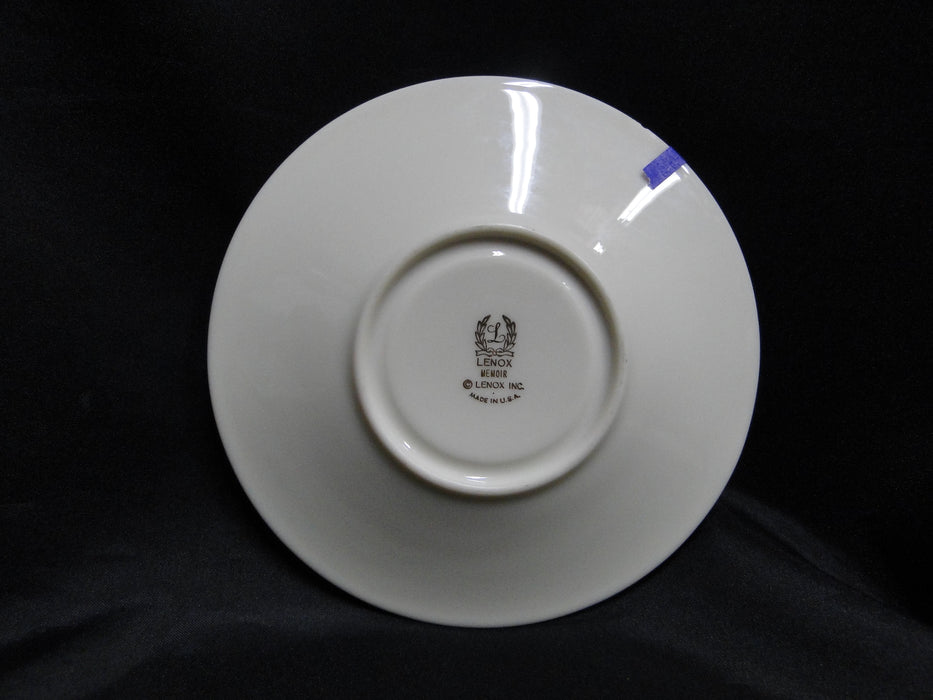 Lenox Memoir, Green Florals, Platinum Trim: 6" Saucer Only, As Is