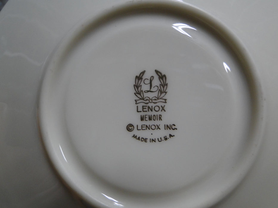 Lenox Memoir, Green Florals, Platinum Trim: 6" Saucer Only, As Is