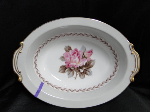 Noritake Rosemont, 5048, Gray Rim, Pink Rose Center: Serving Bowl, As Is