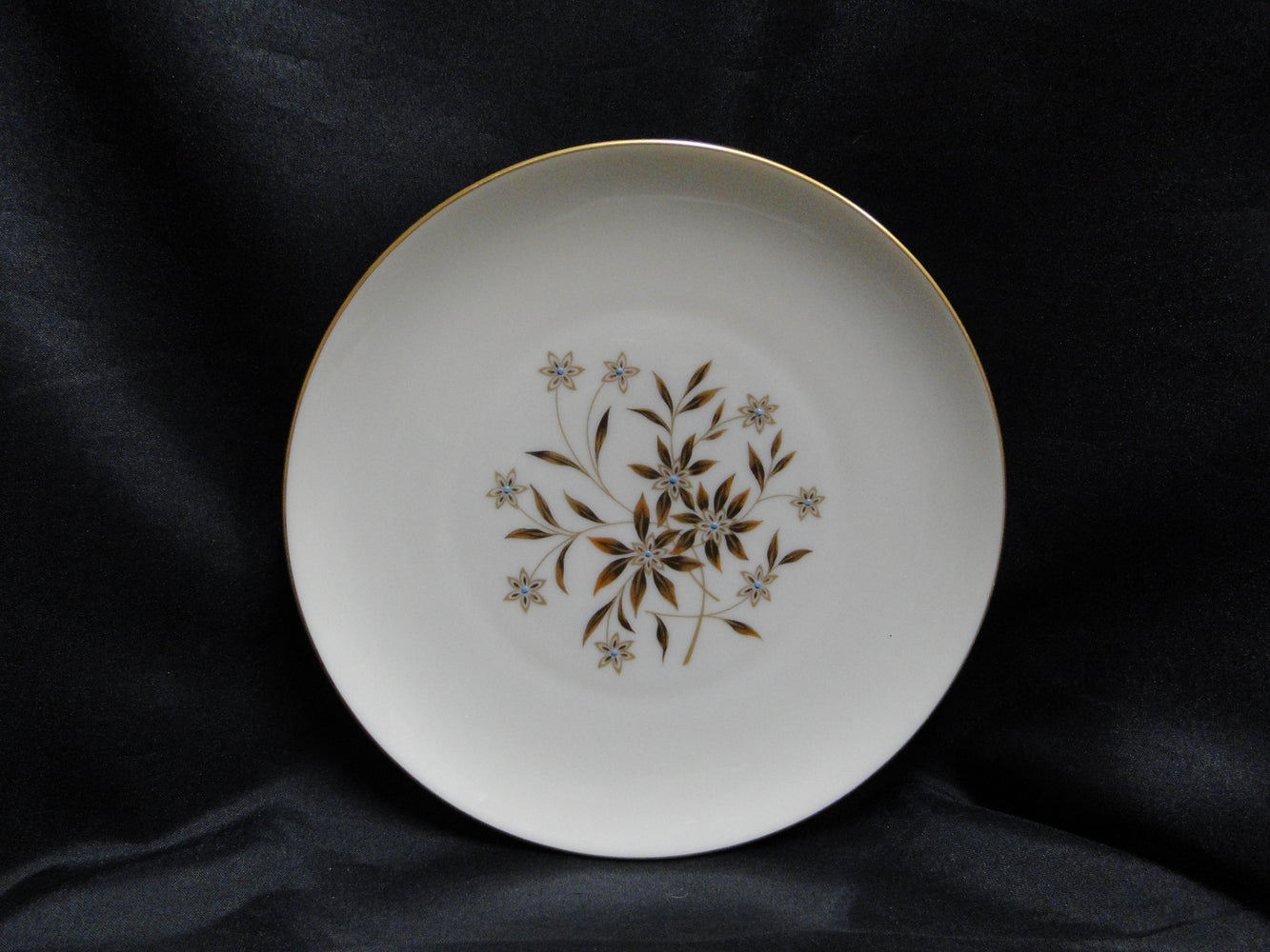Lenox Starlight, Brown Flowers, Gold Trim: Salad Plate (s), 7 7/8"
