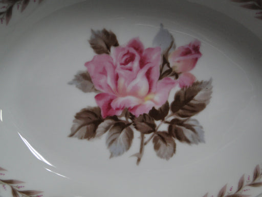Noritake Rosemont, 5048, Gray Rim, Pink Rose Center: Serving Bowl, As Is