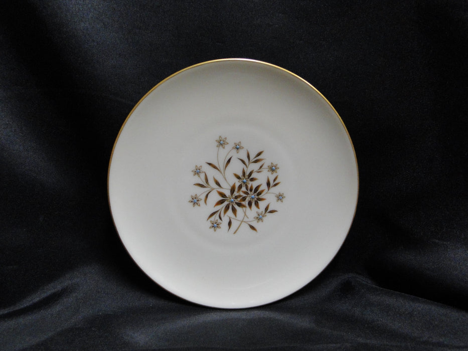 Lenox Starlight, Brown Flowers, Gold Trim: Bread Plate (s), 6 1/4"
