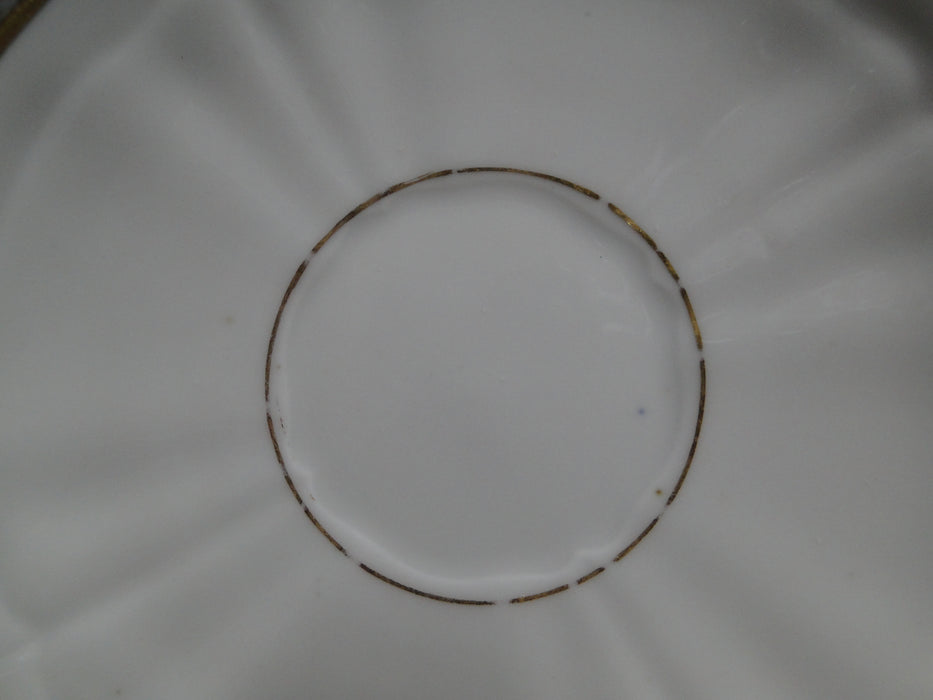 Redon, M (PL Limoges), White w/ Panels, Thick Gold: Cup & Saucer Set, 2", As Is