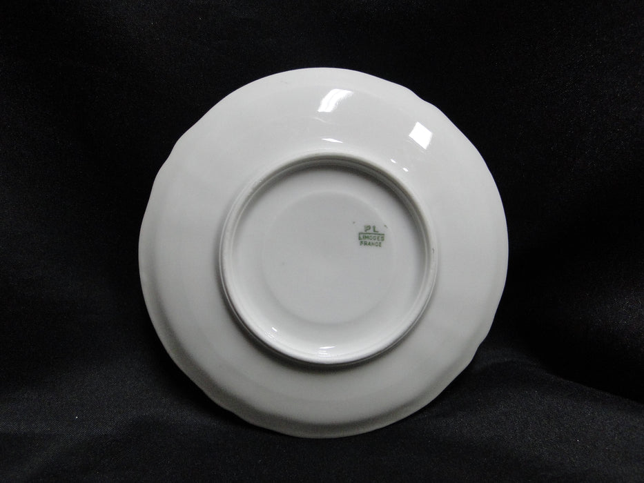 Redon, M (PL Limoges), White w/ Panels, Thick Gold: Cup & Saucer Set, 2", As Is