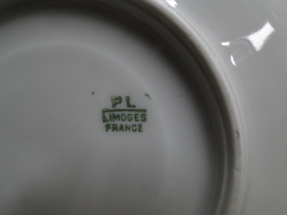 Redon, M (PL Limoges), White w/ Panels, Thick Gold: Cup & Saucer Set, 2", As Is