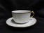 Redon, M (PL Limoges), White w/ Panels, Thick Gold: Cup & Saucer Set (s), 2"