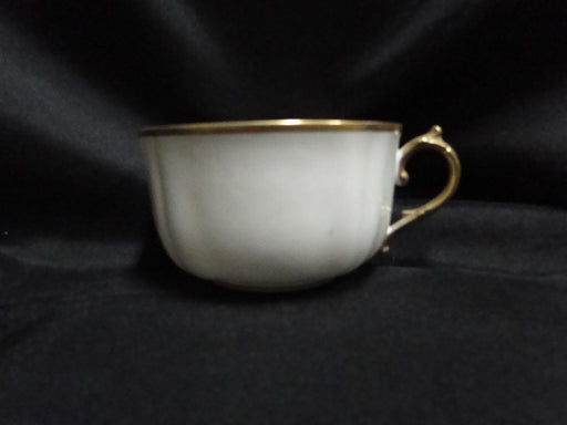 Redon, M (PL Limoges), White w/ Panels, Thick Gold: Cup & Saucer Set (s), 2"
