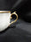 Redon, M (PL Limoges), White w/ Panels, Thick Gold: Cup & Saucer Set (s), 2"