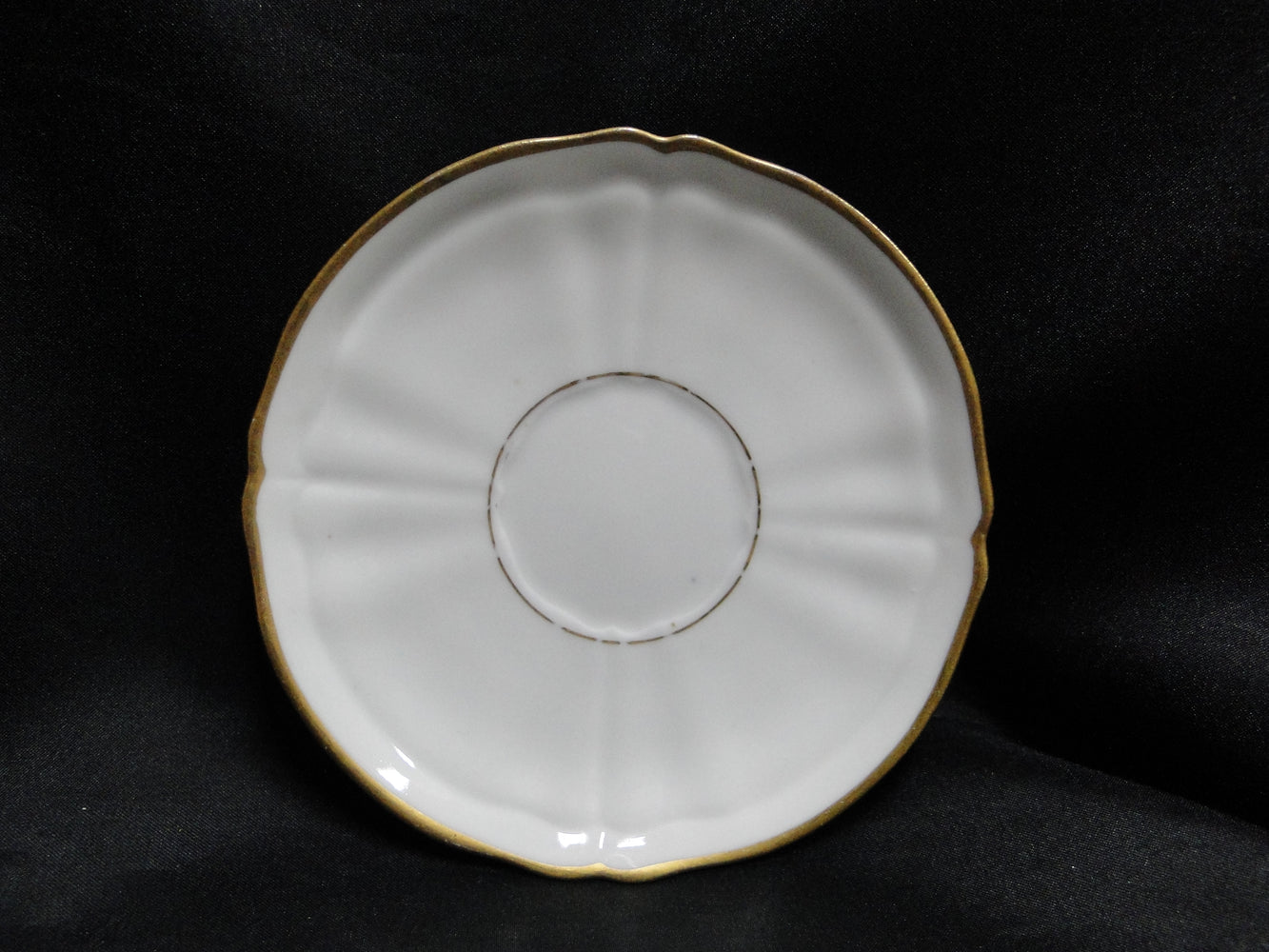 Redon, M (PL Limoges), White w/ Panels, Thick Gold: 5 1/2" Saucer (s) Only