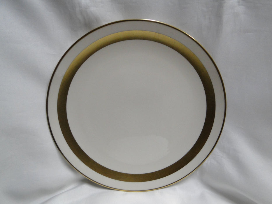 Flintridge Theme, Wide Gold Band on Ivory, Coupe Shape: Dinner Plate (s) 10 3/4"