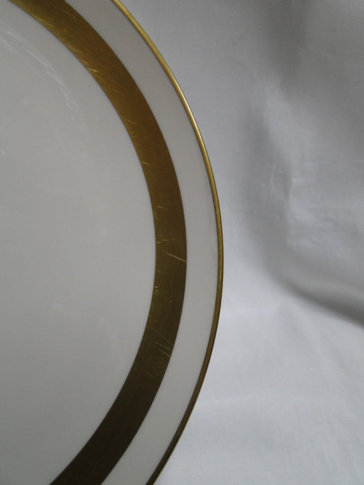 Flintridge Theme, Wide Gold Band on Ivory, Coupe Shape: Dinner Plate (s) 10 3/4"