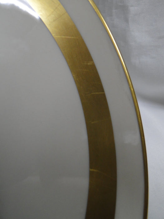 Flintridge Theme, Wide Gold Band on Ivory, Coupe Shape: Dinner Plate (s) 10 3/4"
