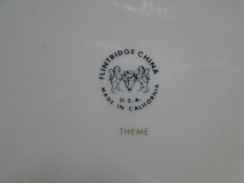 Flintridge Theme, Wide Gold Band on Ivory, Coupe Shape: Dinner Plate (s) 10 3/4"