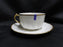 Redon, M (PL Limoges), White w/ Panels, Thick Gold: Cup & Saucer Set, 2", As Is