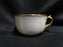 Redon, M (PL Limoges), White w/ Panels, Thick Gold: Cup & Saucer Set, 2", As Is