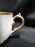 Redon, M (PL Limoges), White w/ Panels, Thick Gold: Cup & Saucer Set, 2", As Is