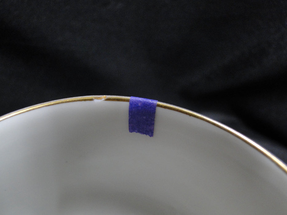 Redon, M (PL Limoges), White w/ Panels, Thick Gold: Cup & Saucer Set, 2", As Is