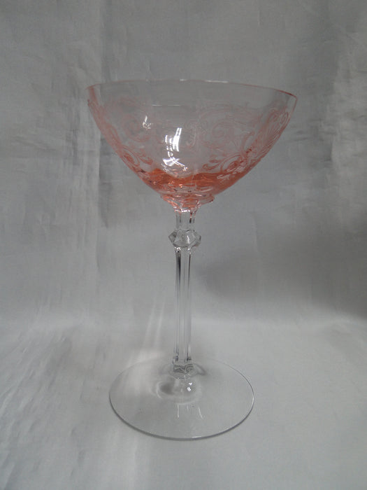 Fostoria Versailles Pink, Etched: Champagne / Tall Sherbet (s), 6" Tall