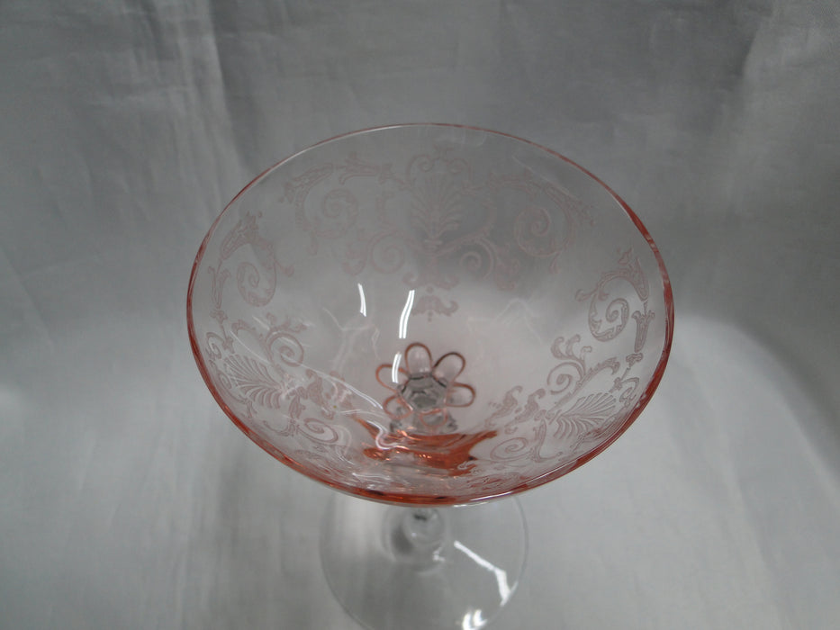 Fostoria Versailles Pink, Etched: Champagne / Tall Sherbet (s), 6" Tall
