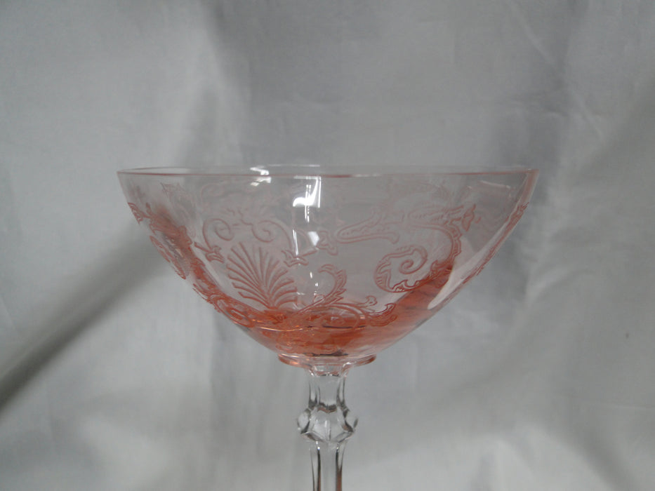 Fostoria Versailles Pink, Etched: Champagne / Tall Sherbet (s), 6" Tall