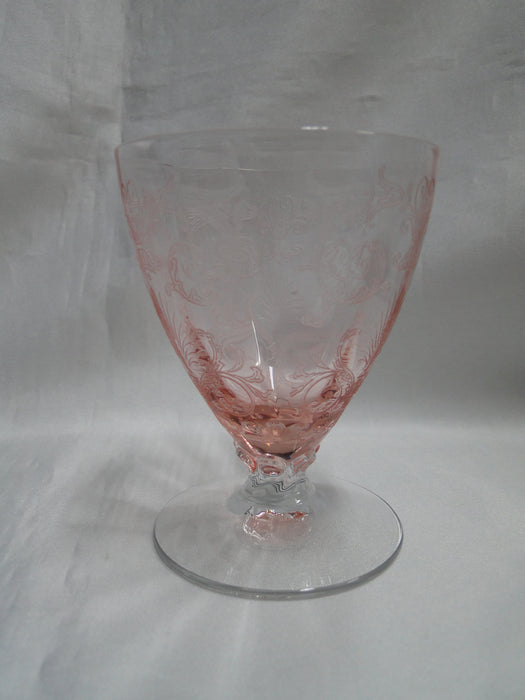 Fostoria Versailles Pink, Etched: Oyster / Fruit Cocktail (s), 3 3/4" Tall
