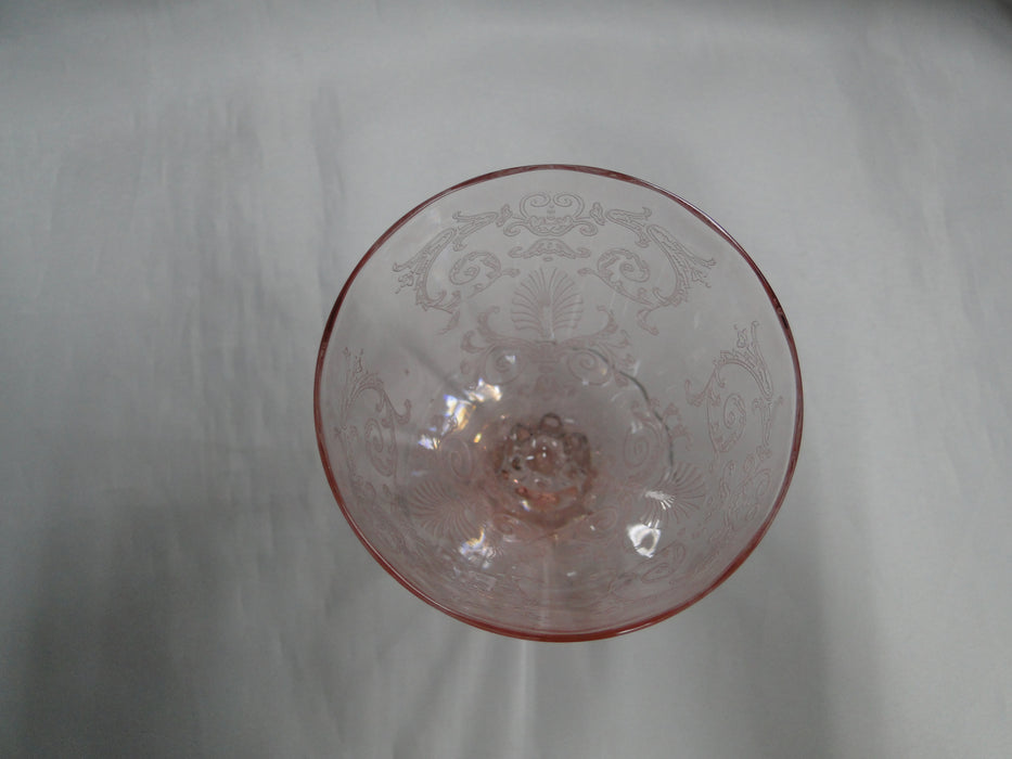 Fostoria Versailles Pink, Etched: Oyster / Fruit Cocktail (s), 3 3/4" Tall