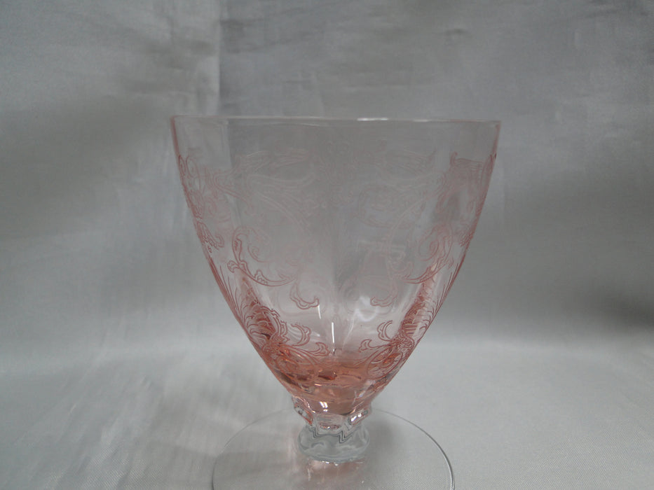 Fostoria Versailles Pink, Etched: Oyster / Fruit Cocktail (s), 3 3/4" Tall