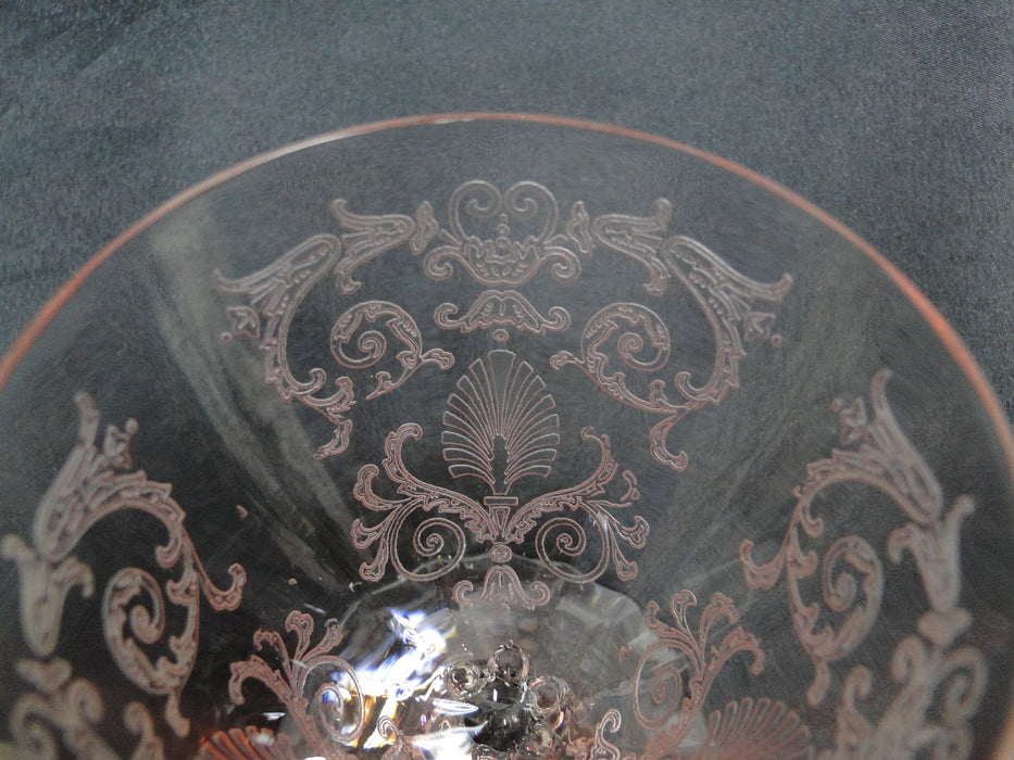 Fostoria Versailles Pink, Etched: Oyster / Fruit Cocktail (s), 3 3/4" Tall