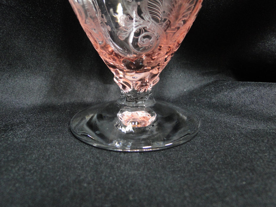 Fostoria Versailles Pink, Etched: Oyster / Fruit Cocktail (s), 3 3/4" Tall