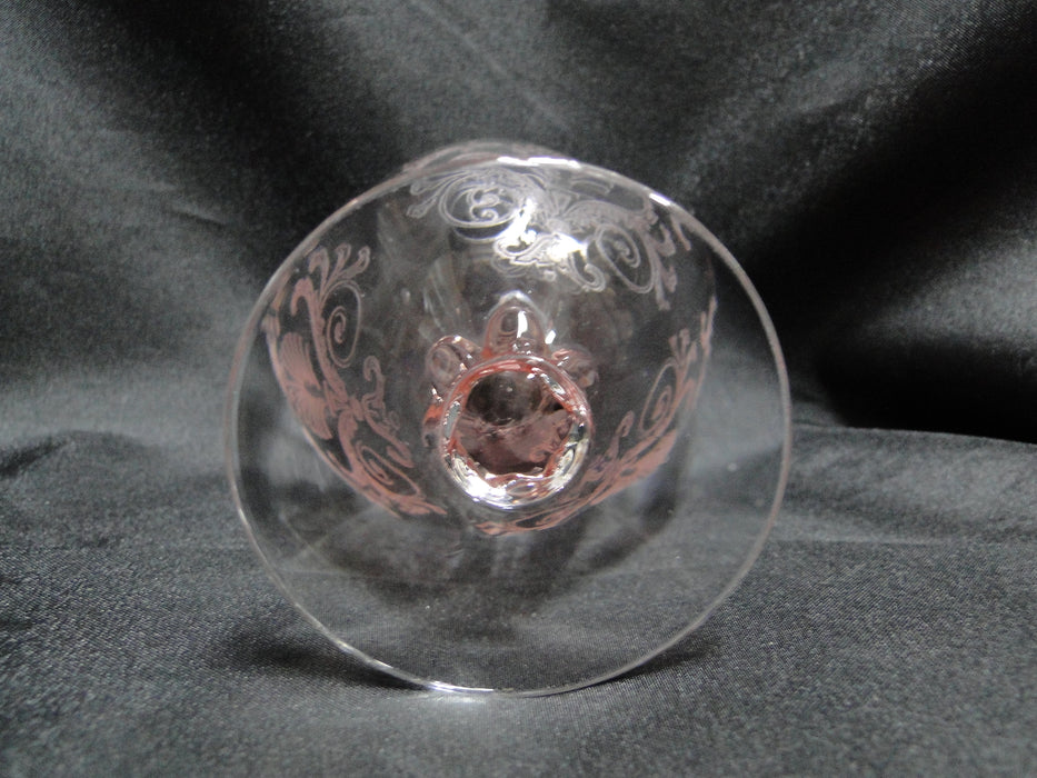 Fostoria Versailles Pink, Etched: Oyster / Fruit Cocktail (s), 3 3/4" Tall