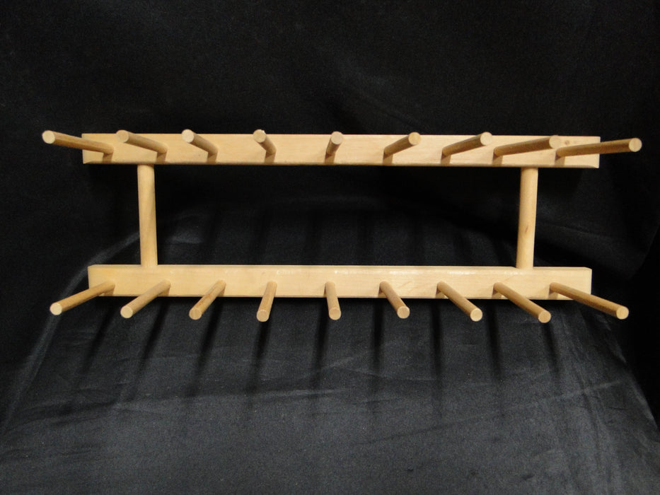Bartelt (USA) Wooden Display Rack for Eight Plates OR Lids, 14" Long