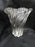 Mikasa Belle Epoque, Clear, Swirl Design: Flower Vase, 7 1/8" x 8 1/4" Tall