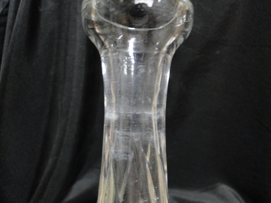 Clear w/ Cut Spinning Stars: Decanter & Stopper, 15 3/4" Tall -- CR#052