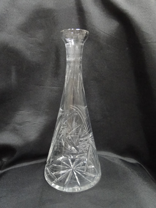 Clear w/ Cut Spinning Stars: Decanter & Stopper, 15 3/4" Tall -- CR#052