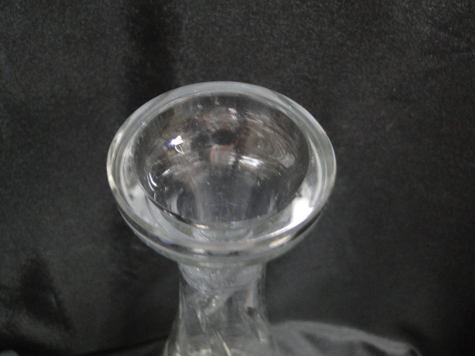 Clear w/ Cut Spinning Stars: Decanter & Stopper, 15 3/4" Tall -- CR#052