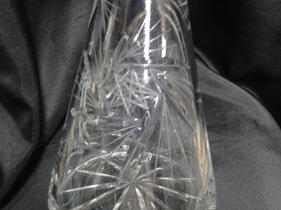 Clear w/ Cut Spinning Stars: Decanter & Stopper, 15 3/4" Tall -- CR#052
