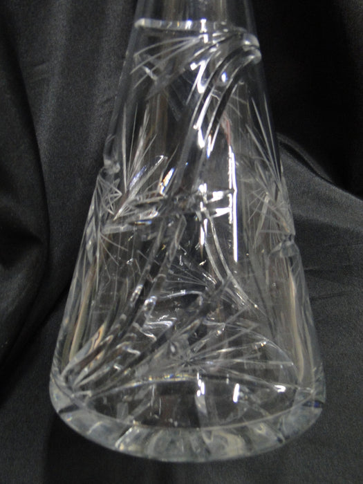 Clear w/ Cut Spinning Stars: Decanter & Stopper, 15 3/4" Tall -- CR#052